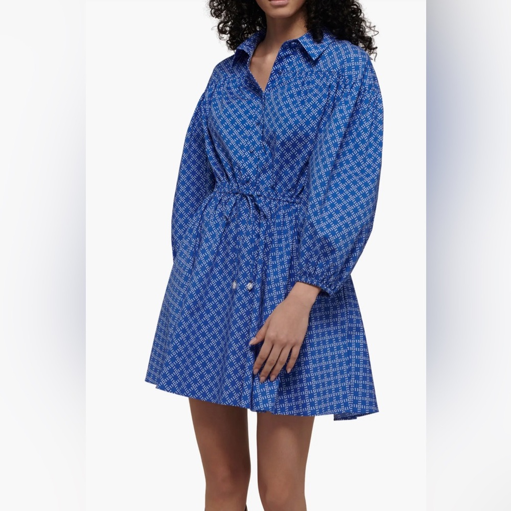 Derek Lam Blue Long Sleeve shirt dress s 2
